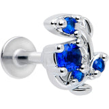 16G 1/4 Blue Gem Twining Vine Flatback Stud - BodyCandy - Flyclothing LLC