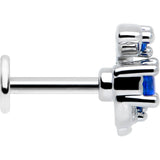16G 1/4 Blue Gem Twining Vine Flatback Stud - BodyCandy - Flyclothing LLC