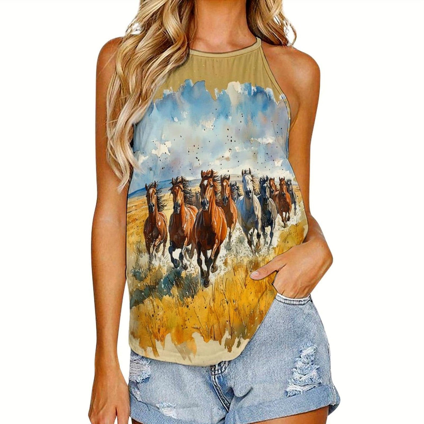 Baha Ranch Wild Horses Tank Top