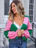 Striped Open Front Dropped Shoulder Cardigan - Trendsi