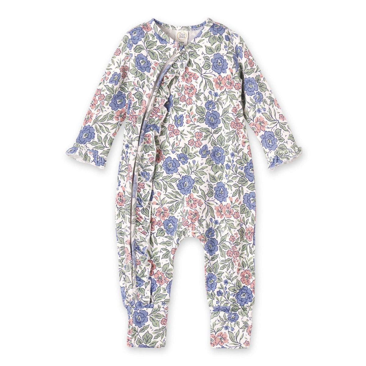 Vintage Floral Zipper Romper - Soft Bamboo Baby - Tesa Babe - Flyclothing LLC