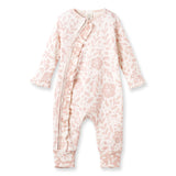 Floral Baby Girl Romper – Soft Cotton Zipper Pink One-Piece - Tesa Babe - Flyclothing LLC
