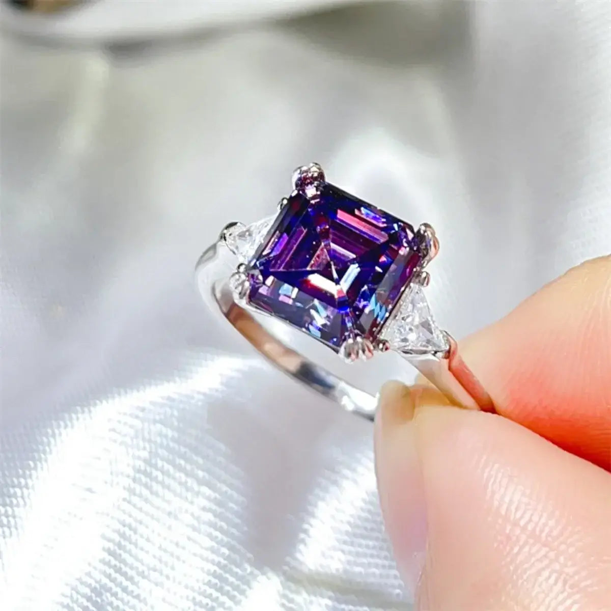 3 Carat Moissanite 925 Sterling Silver Ring - Trendsi - Flyclothing LLC