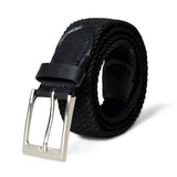 Braided Black Canvas Belt - Classy Leather Bags - Flyclothing LLC