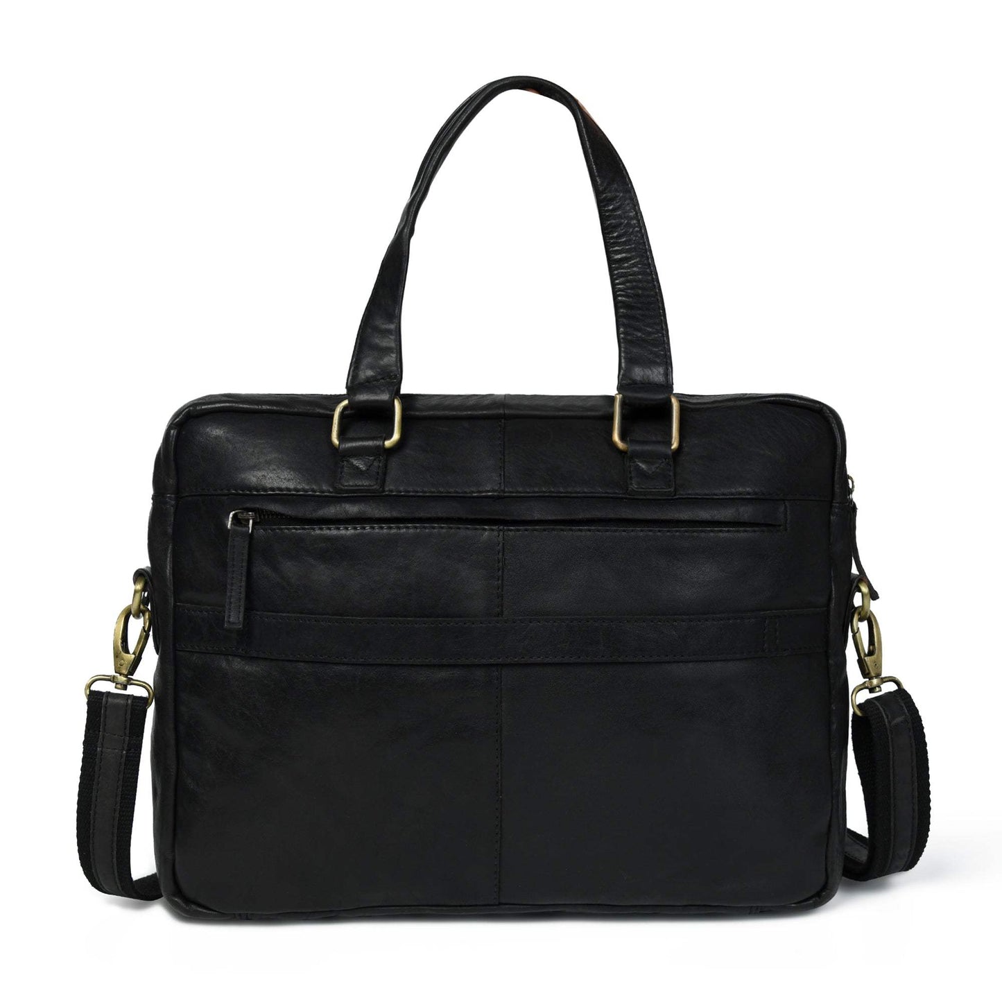 The Modern Briefcase Black - Classy Leather Bags - Flyclothing LLC