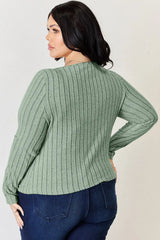 Basic Bae Full Size Ribbed Long Sleeve T-Shirt - ShopBasicbae - Flyclothing LLC