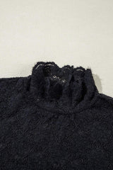 Lace Mock Neck Long Sleeve Blouse - Trendsi - Flyclothing LLC