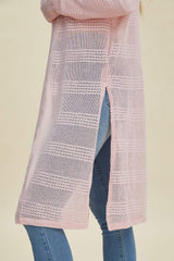 Double Take Full Size Open Front Longline Cardigan - Trendsi - Flyclothing LLC