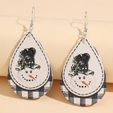 Snowman PU Leather Dangle Earrings - Trendsi