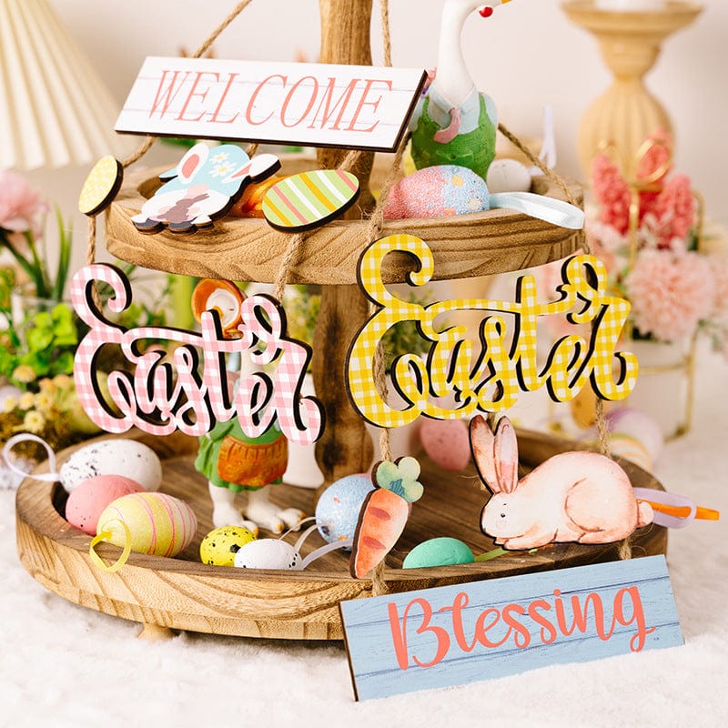 Easter Wooden Hanging Widget - Trendsi