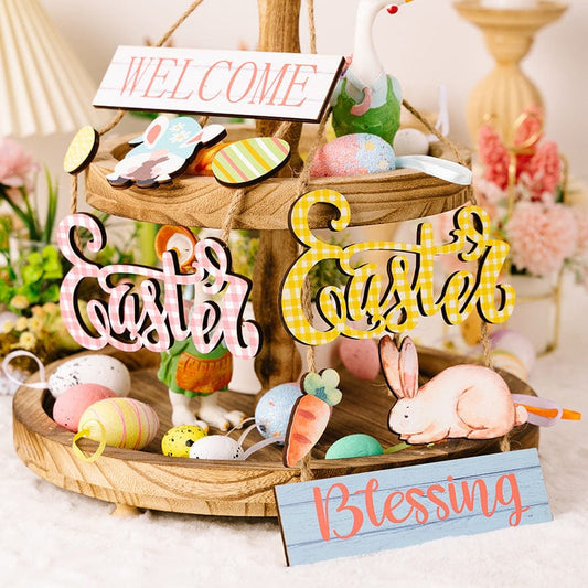 Easter Wooden Hanging Widget - Trendsi