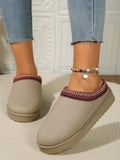 Round Toe Platform Slippers - Trendsi