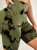 Tie-Dye High Waist Active Shorts - Trendsi - Flyclothing LLC