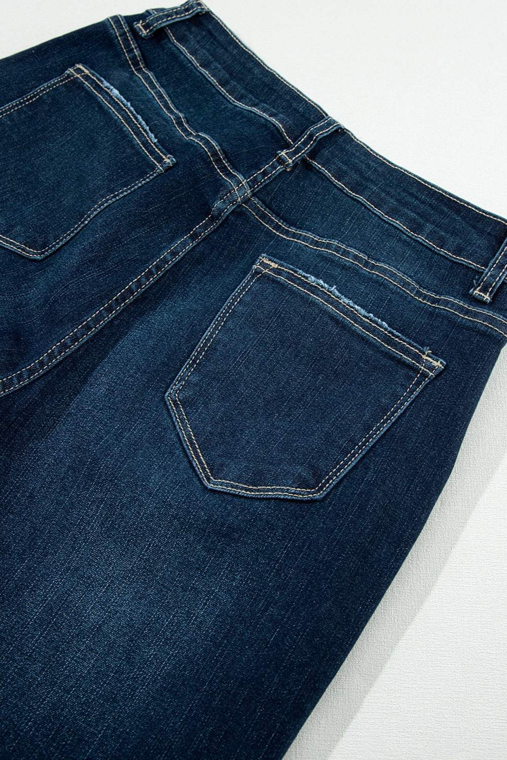 Distressed Wide Leg Jeans with Pockets - Trendsi - Flyclothing LLC