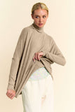 Davi & Dani Turtleneck Long Sleeve Knit Top - Trendsi