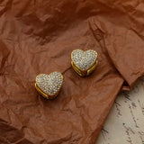 Heart-Shaped Stud Earrings - Trendsi - Flyclothing LLC