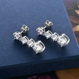 4 Carat Moissanite 925 Sterling Silver Earrings - Trendsi - Flyclothing LLC