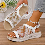 Woven Mesh Comfort Platform Sandals - Trendsi - Flyclothing LLC