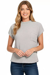 Zenana Chenille Waffle Short Sleeve Sweater - Trendsi - Flyclothing LLC
