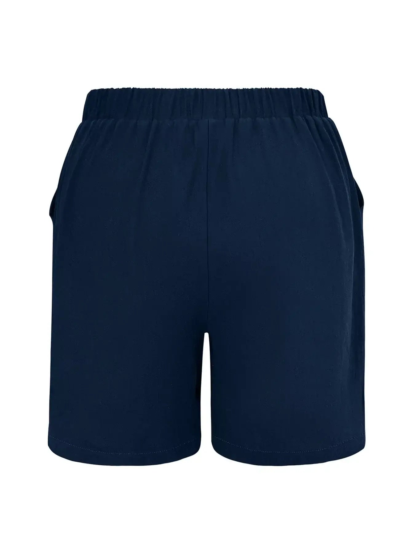 Plus Size Elastic Waist Casual Shorts - Trendsi - Flyclothing LLC