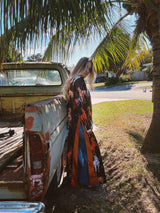 Rebel Yell Horse & Leopard Print Reversible Duster - Lil Bee's Bohemian - Flyclothing LLC