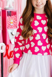Hot Pink Hearts Sweater - Mila & Rose ®