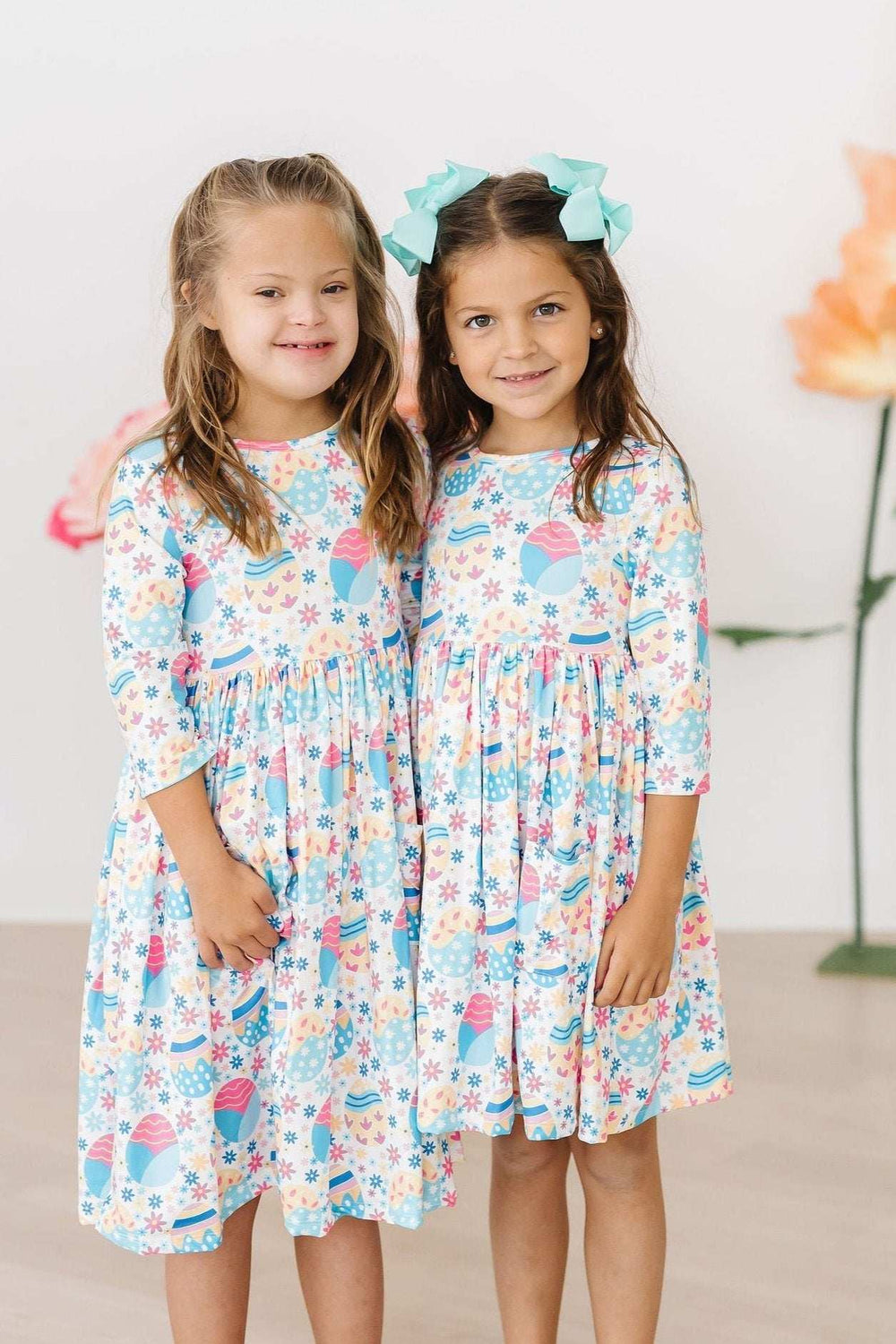 Egg-cellent 3/4 Sleeve Pocket Twirl Dress - Mila & Rose ® - Flyclothing LLC