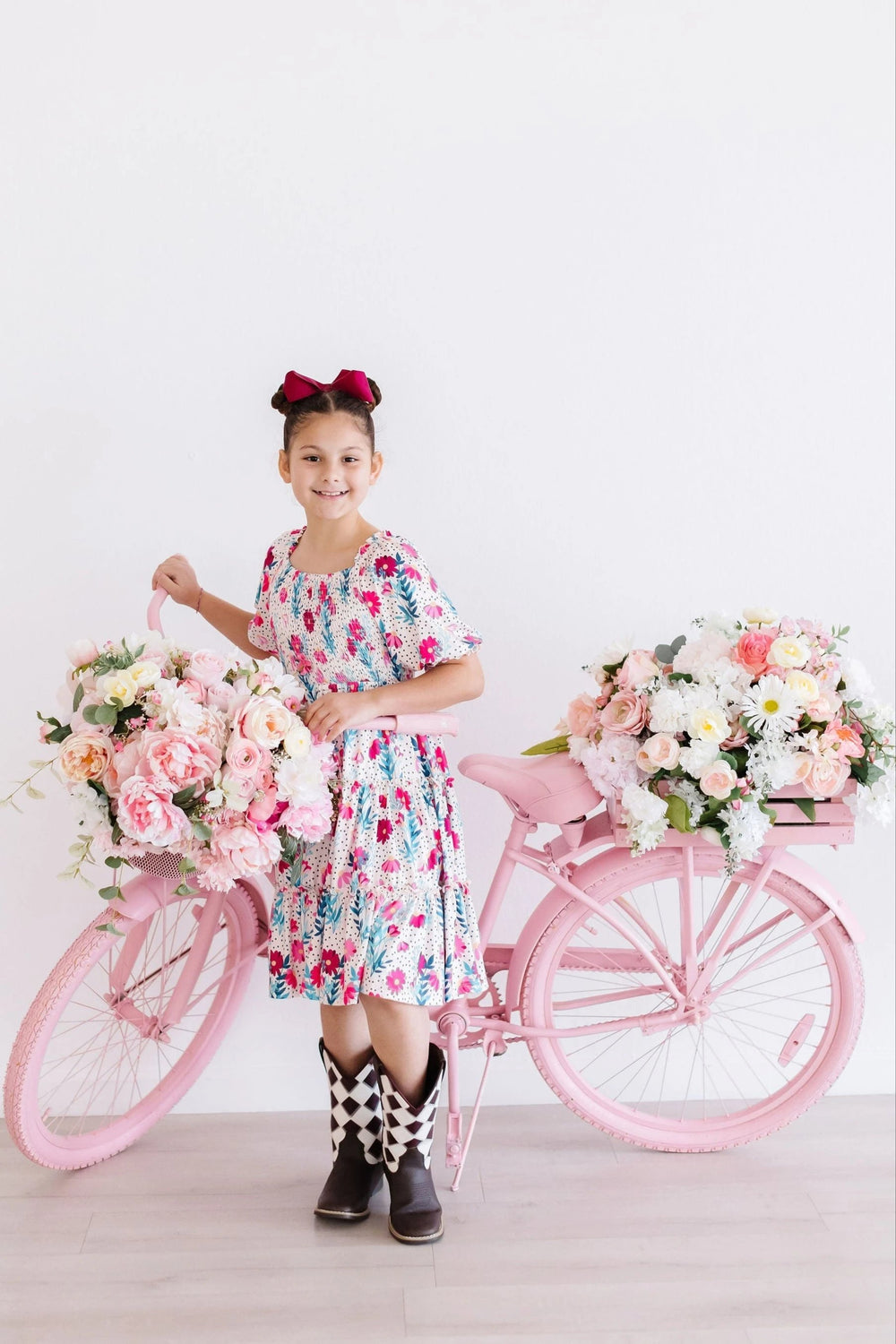 Dots & Daisies Smocked Ruffle Dress - Mila & Rose ®