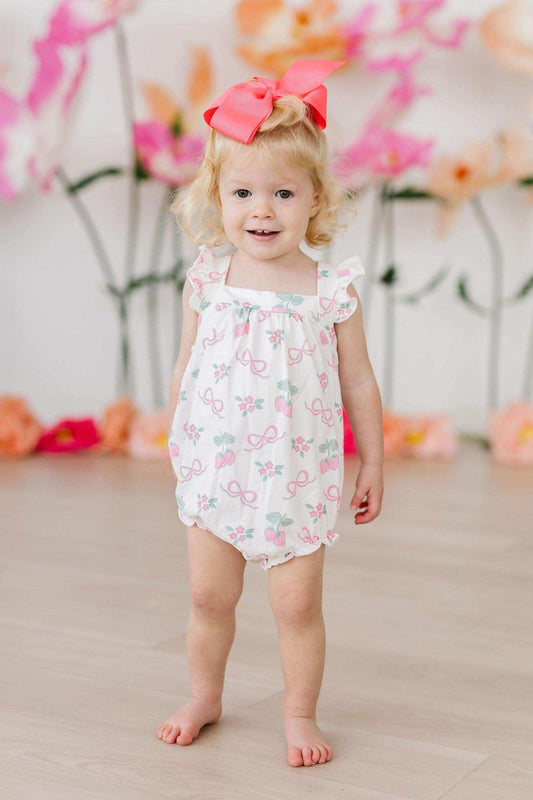 Berries & Bows Ruffle Cross Back Romper - Mila & Rose ® - Flyclothing LLC