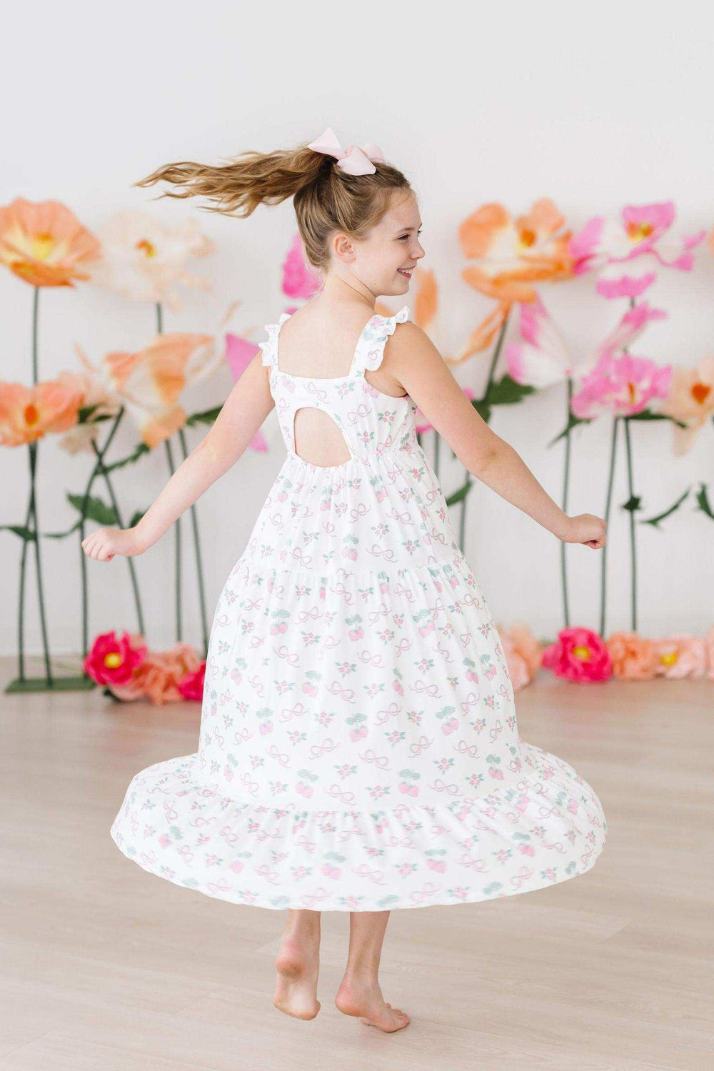 Berries & Bows Ruffle Maxi Dress - Mila & Rose ® - Flyclothing LLC