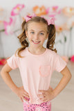 Peach Ruffle Pocket Tee - Mila & Rose ®
