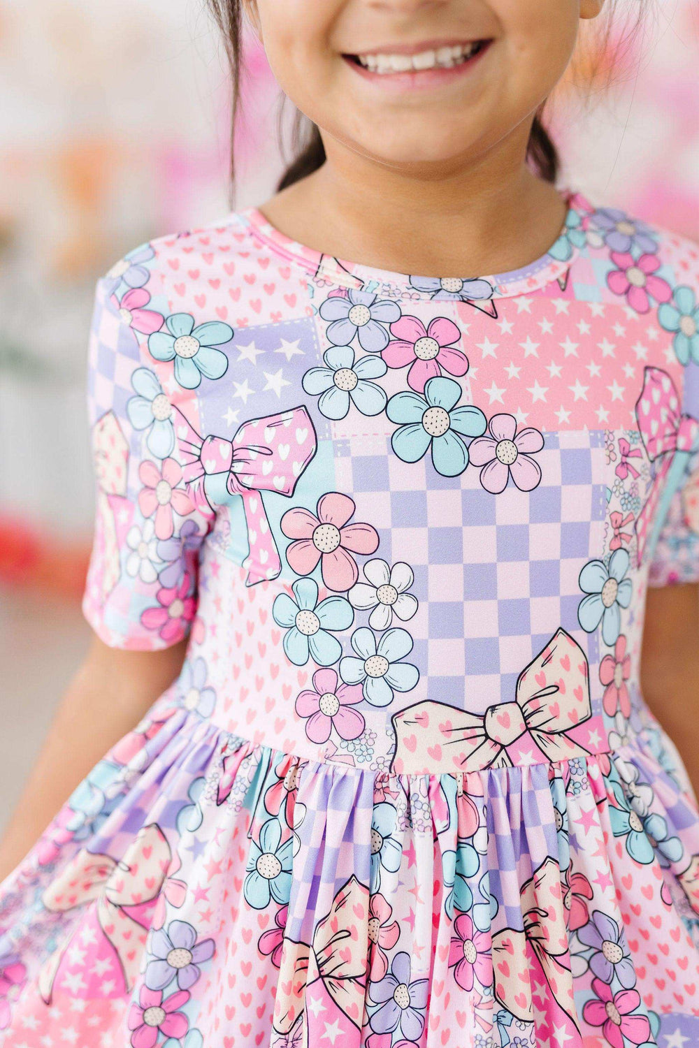 Patchwork Princess S/S Pocket Twirl Dress - Mila & Rose ® - Flyclothing LLC