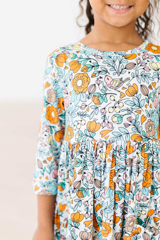 Vintage Vibes 3/4 Pocket Twirl Dress - Mila & Rose ® - Flyclothing LLC