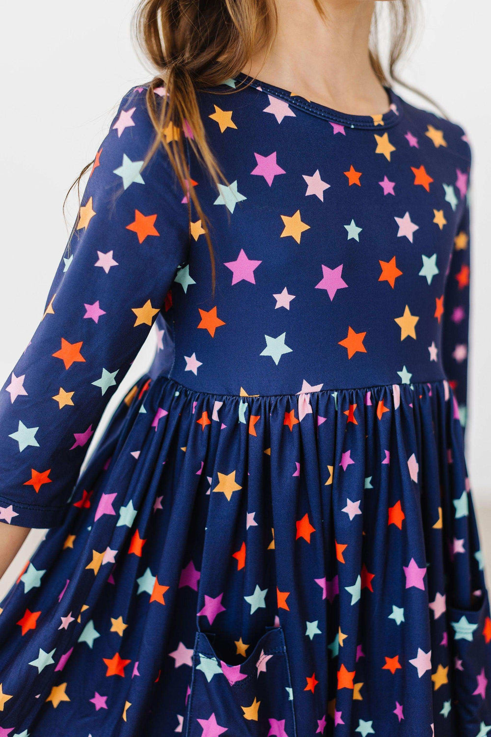Halloween Stars 3/4 Sleeve Pocket Twirl Dress - Mila & Rose ® - Flyclothing LLC