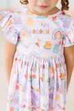 Rainy Day Flutter Sleeve Twirl Dress - Mila & Rose ®