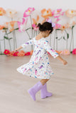 Out of this World 3/4 Sleeve Pocket Twirl Dress - Mila & Rose ® - Flyclothing LLC