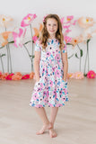 Pretty in Purple S/S Pocket Twirl Dress - Mila & Rose ®