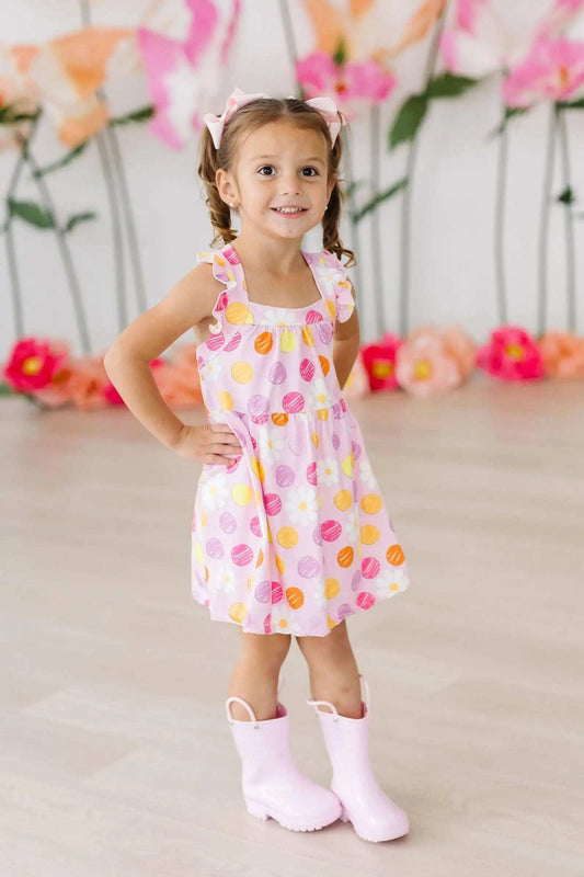 Daisy Doodles Ruffle Cross Back Dress - Mila & Rose ® - Flyclothing LLC