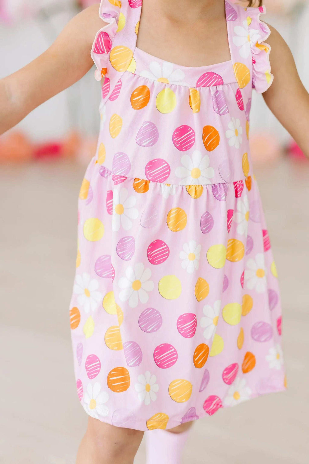 SALE Daisy Doodles Ruffle Cross Back Dress - Mila & Rose ® - Flyclothing LLC