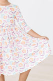 Spooky Sweetheart 3/4 Sleeve Pocket Twirl Dress - Mila & Rose ®