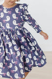 Tied with a Boo 3/4 Ruffle Twirl Dress - Mila & Rose ®