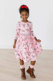 Candy Cane Cutie 3/4 Sleeve Pocket Twirl Dress - Mila & Rose ® - Flyclothing LLC