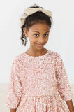 Rose Gold Velvet Sequin Dress - Mila & Rose ® - Flyclothing LLC