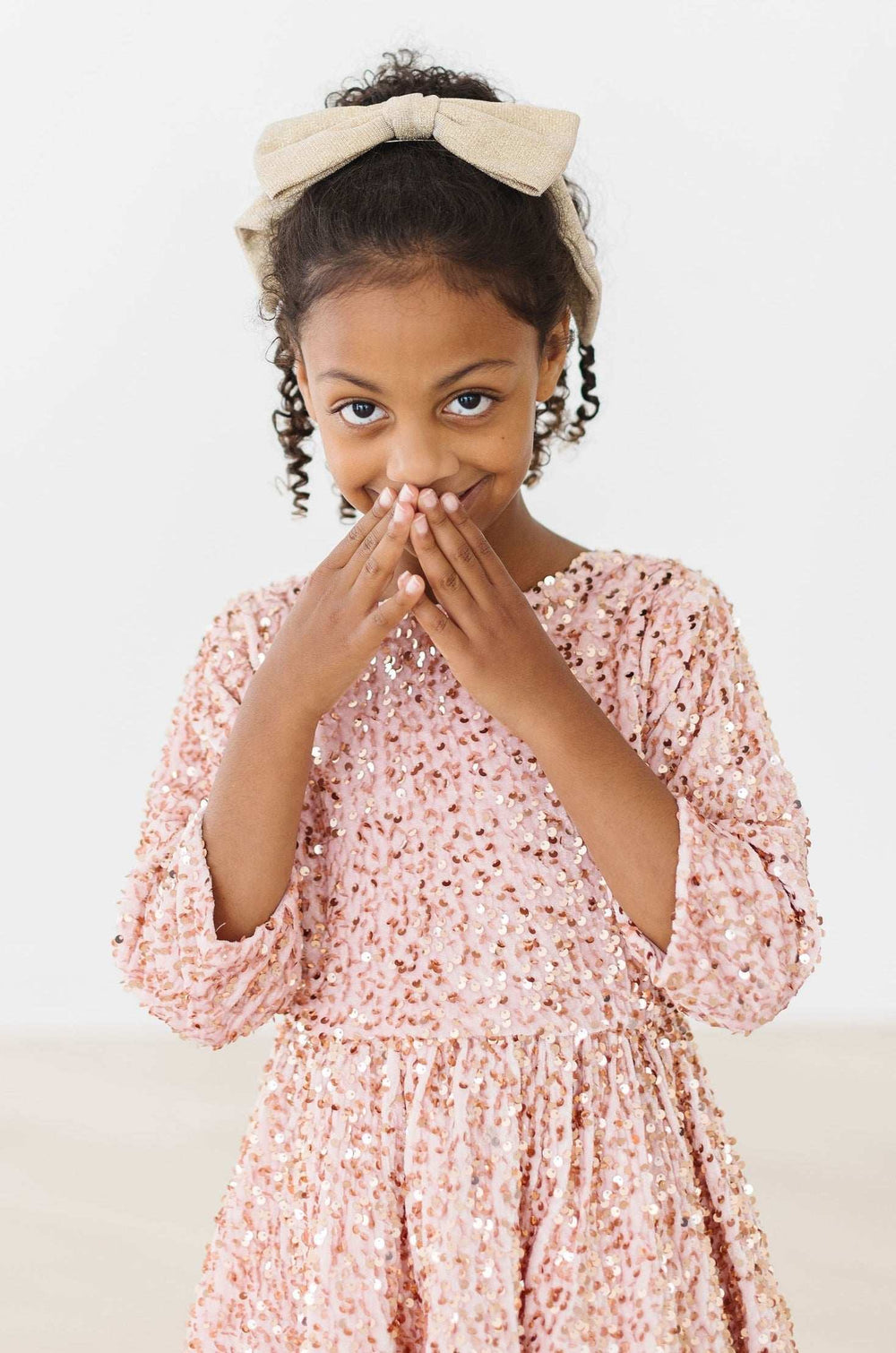Rose Gold Velvet Sequin Dress - Mila & Rose ® - Flyclothing LLC