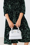 Hunter Green Velvet Sequin Dress - Mila & Rose ®