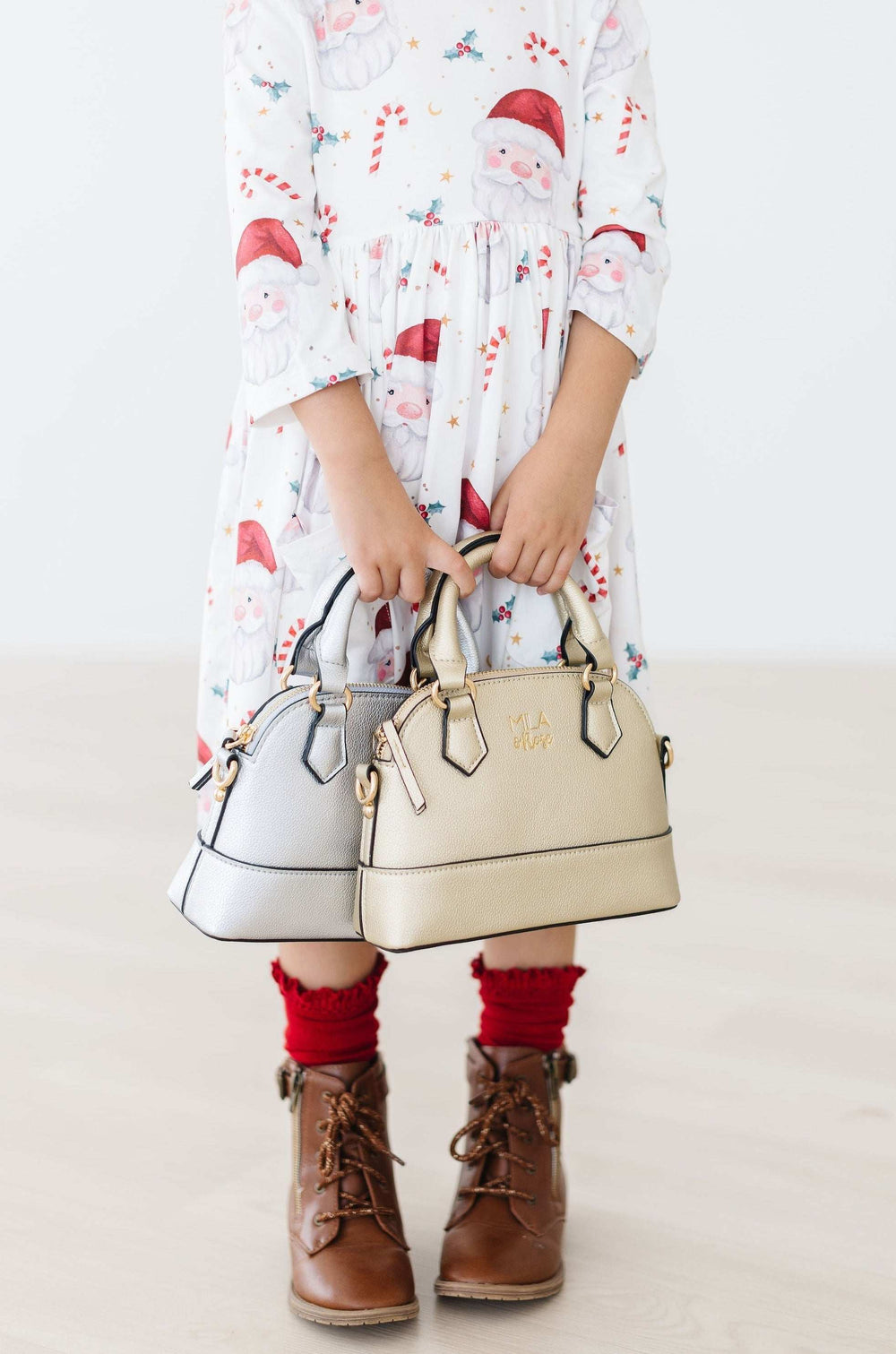 Silver Metallic Girl's Crossbody Purse - Mila & Rose ® - Flyclothing LLC