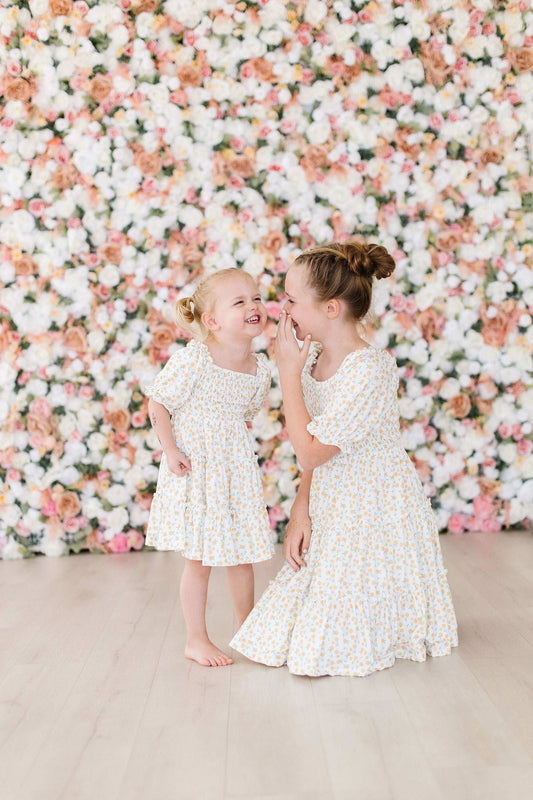 Marvelous Marigolds Smocked Ruffle Dress - Mila & Rose ® - Flyclothing LLC