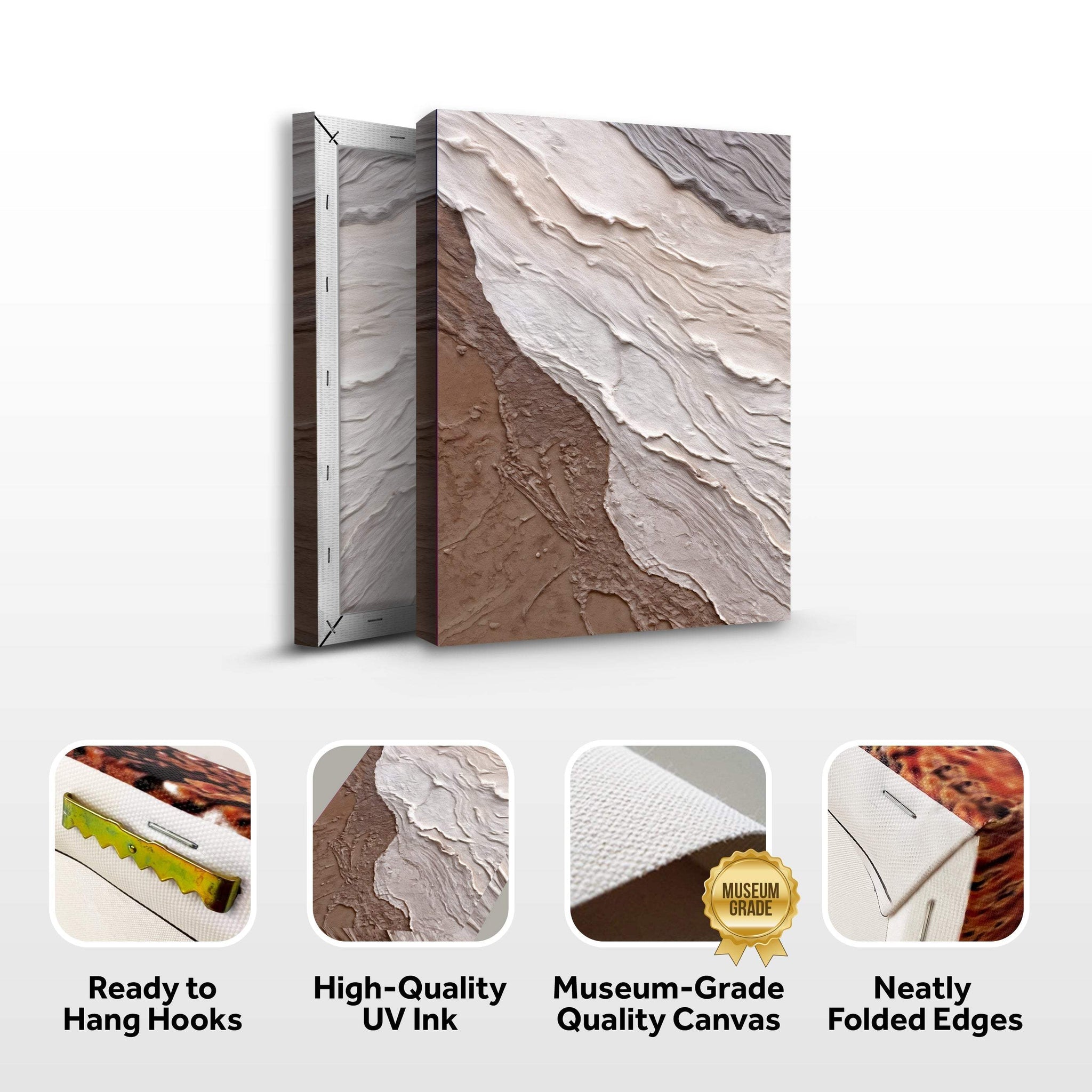 Abstract Earthy Waves Wall Art - Tailored Canvases - Flyclothing LLC