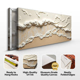 Beige Abstract Ocean Waves Wall Art - Tailored Canvases - Flyclothing LLC