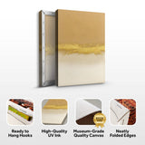 Minimalist White And Gold Wall Art - Tailored Canvases - Flyclothing LLC